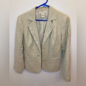 Beige Linen Blazer Sz S